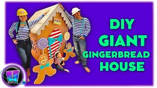 DIY GIANT Gingerbread House for Christmas [upl. by Cadel983]