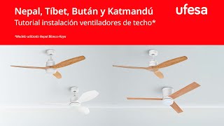 Tutorial instalación ventilador techo gama Ufesa [upl. by Hayton]