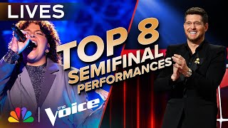 The Best Performances from the Top 8 Live SemiFinal  The Voice  NBC [upl. by Yessej]