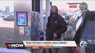 Metro Detroiters complain about potholes [upl. by Rento]