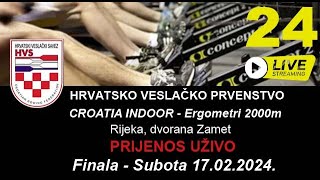 Prvenstvo Hrvatske na ergometrima CROATIA INDOOR 2024 Prijenos uživo Rijeka 17022024 [upl. by Nyrahtak]