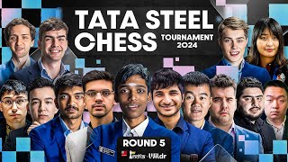 Tata Steel Chess 2024 Round 5  Gukesh beats Nepo [upl. by Drahsir336]