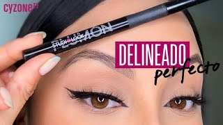 ¿Cómo hacer un delineado cat eye  Cyzone [upl. by Sainana]