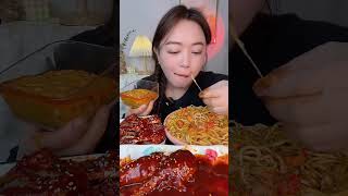 카레치킨 볶음면 게살 시식회 Curried chicken stirfried noodle and crab tasting show LIN VLOG먹방 2348 [upl. by Bertold822]