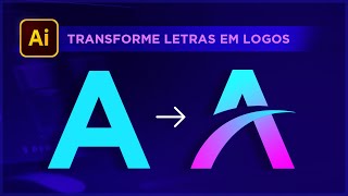 Transforme LETRAS em LOGOS no ILLUSTRATOR [upl. by Sulakcin617]