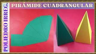 COMO HACER UNA PIRÁMIDE CUADRANGULAR RÁPIDO Y FÁCIL  QUADRANGULAR PYRAMID [upl. by Finzer]