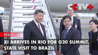 UPDATE Xi Arrives in Rio for G20 Summit State Visit to Brazil [upl. by Lucina]