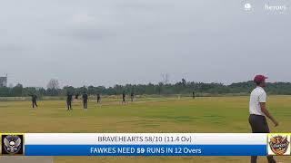 Live Cricket Match  BRAVEHEARTS vs FAWKES  04Dec24 1100 AM 12 overs  Analytics Premier League [upl. by Belvia]