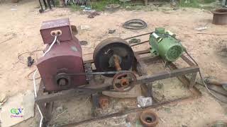 Free Energy Generator 220v Using 10kw Alternator 3 hp Motor and 2 Flywheels Part 2 [upl. by Dorella]