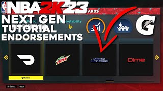 How to Get Endorsements in NBA 2K23  NBA 2K23 Next Gen Tutorial [upl. by Ariuqahs]