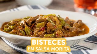 Bisteces en Salsa Morita  Kiwilimón [upl. by Pulling]