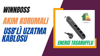 TERMAL AKIM KORUMALI USB GİRİŞLİ UZATMA KABLO PRİZ TANITIMI [upl. by Asiluj880]