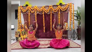 Ankikam Bhuvanam Dhyana slokam Bharatanatyam by Natyaarambam group of Dancers [upl. by Aracal]