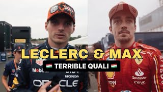 F1’s Max Verstappen amp Charles Leclerc React To Their Terrible Qualifying In Hungary [upl. by Immot]