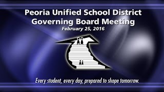 PUSD Governing Board Meeting February 25 2016 [upl. by Nnyrb746]