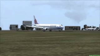 China Airlines 737800 NGX lands at Manila [upl. by Ahseina]