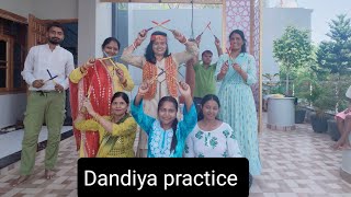 Dandiya group dance practice l Navratri special l Dandiya simple group Dance [upl. by Melva]