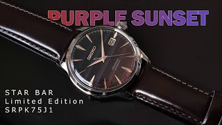 Limited Edition SEIKO Presage SRPK75J1 STAR BAR Purple Sunset Cocktail Review deutsch [upl. by Ness]