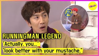 RUNNINGMAN quotActually youquot quotlook better with your mustachequot ENGSUB [upl. by Ahtnamas]