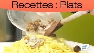 Recette  Pâtes aux tomates séchées et aux champignons [upl. by Dihgirb923]