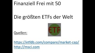 Die größten ETFs der Welt [upl. by Mendes]