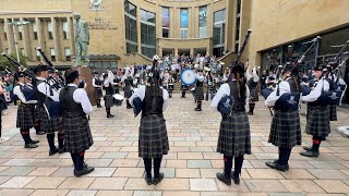 Scotland the Brave by St Andrews College Pipe Band NZ at 2023 Piping Live in Glasgow Scotland [upl. by Ativoj]