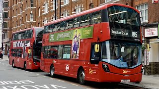 London Bus Route 185  Lewisham Station to Victoria  Subtitles [upl. by Rancell]