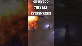 WHY ARE THERE SO MANY ENEMIES IN THIS FIGHT skyrimgamers skyrimtogether gaming funny [upl. by Namaan229]