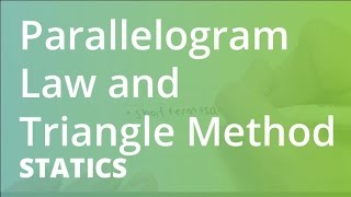 Parallelogram Law and Triangle Method  Statics [upl. by Kubetz]