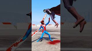 SPIDERCHAINSAW MAN TAKES REVENGE ON BAD SUPERMAN shorts gta [upl. by Inahpets]