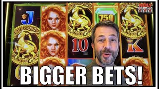 BIGGER BETS  BETTER BONUSES on WILD WILD EMERALD slot machine wins [upl. by Gytle]