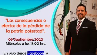 quotLas consecuencias o efectos de la pérdida de la patria potestadquot [upl. by Gnel927]