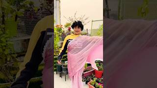 Golu Bana Papa Ki Pari 😂 Pink Wali Saree Part 2 pinksaree shorts comedy [upl. by Pressman658]