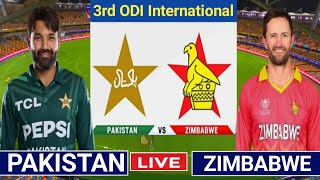 Pak vs Zim Today Match 3rd ODI Commentaryamp Score  Live Today Match [upl. by Kaylyn]