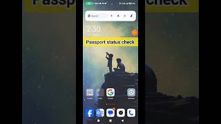 How to Check Passport Status Online shorts passport passportcheck [upl. by Ajiat]