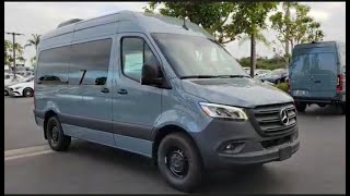 MercedesBenz Sprinter Van 2500 Passenger Van 144quot 2023 in Blue Grey Leatherette Black Interior [upl. by Thelma]