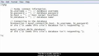 Tutorial on making an configphp file PHP [upl. by Nyliram971]
