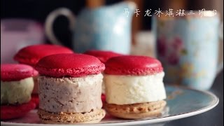 馬卡龍冰淇淋三明治做法 教程 macaron ice cream sandwich recipe [upl. by Dominique]