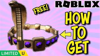 LIMITED STOCK FREE ITEM How To Get AMETHYST CROWN OF THE COBRA KING on Roblox  Lionhearts [upl. by Birkner]