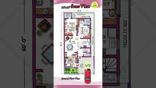 30’× 60’ house plan 2 bhk with porch 30 by 60 home plan 3060 house design houseplan homedesign [upl. by Lady278]