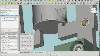 FreeCAD A2plus gripper assembly demo [upl. by Noreh121]