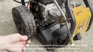 How to  Wilks USA petrolgasoline pressure washer oil change [upl. by Aseek20]