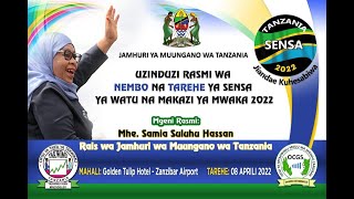 UZINDUZI RASMI WA NEMBO NA TAREHE YA SENSA YA WATU NA MAKAAZI YA MWAKA 2022 [upl. by Letreece]