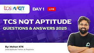 TCS NQT Aptitude Questions and Answers  TCS NQT Preparation 2025 Batch [upl. by Nednyl]