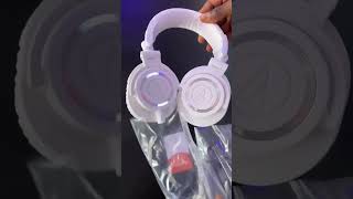 Unboxing Audio Tech ATH m50x tech asmr iphone unboxing [upl. by Kilan]