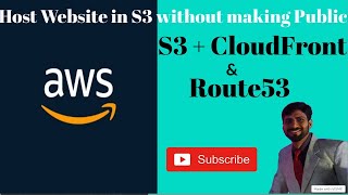 Static website hosting on Amazon S3 without making it public  Using AWS CloudFront for S3 Website [upl. by Reede]