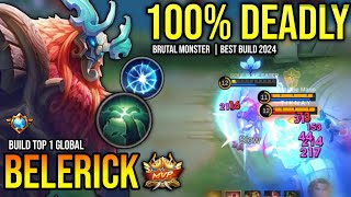 BELERICK BEST BUILD 2024  BUILD TOP 1 GLOBAL BELERICK GAMEPLAY  MOBILE LEGENDS✓ [upl. by Brittani]