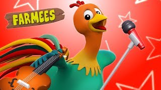 Cock A Doodle Do  Songs For Children  Rhyme For Kids by Farmees [upl. by Ahsii]