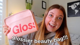 Glossier beauty bag review amp unboxing [upl. by Sergio]