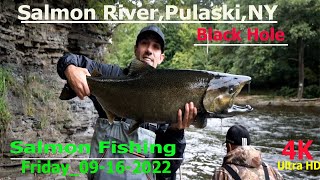 Salmon Fishing Salmon River Pulaski NYBlack Hole pulaski salmonfishing salmon fishing [upl. by Akiehsat93]